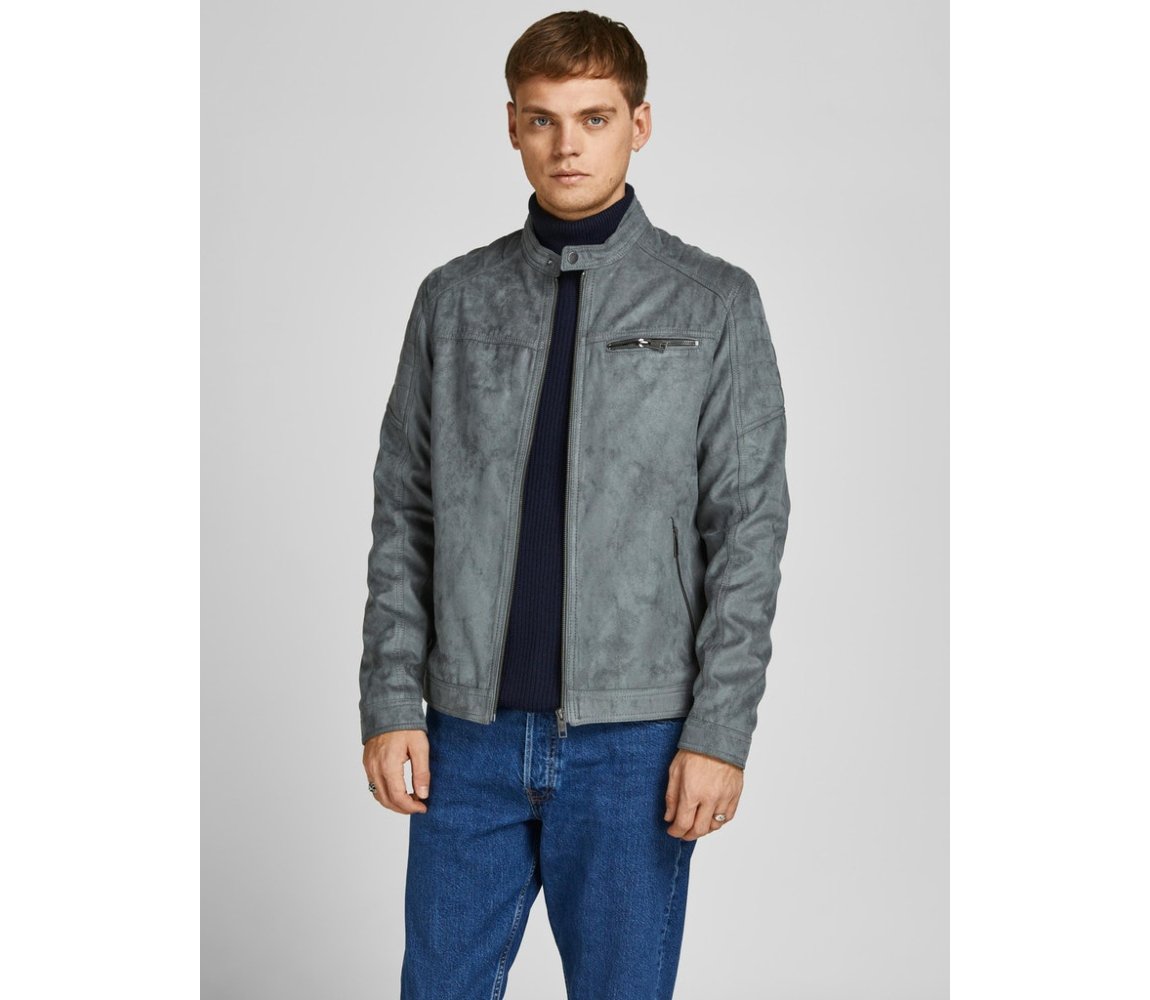 Jack and jones faux leather jacket online