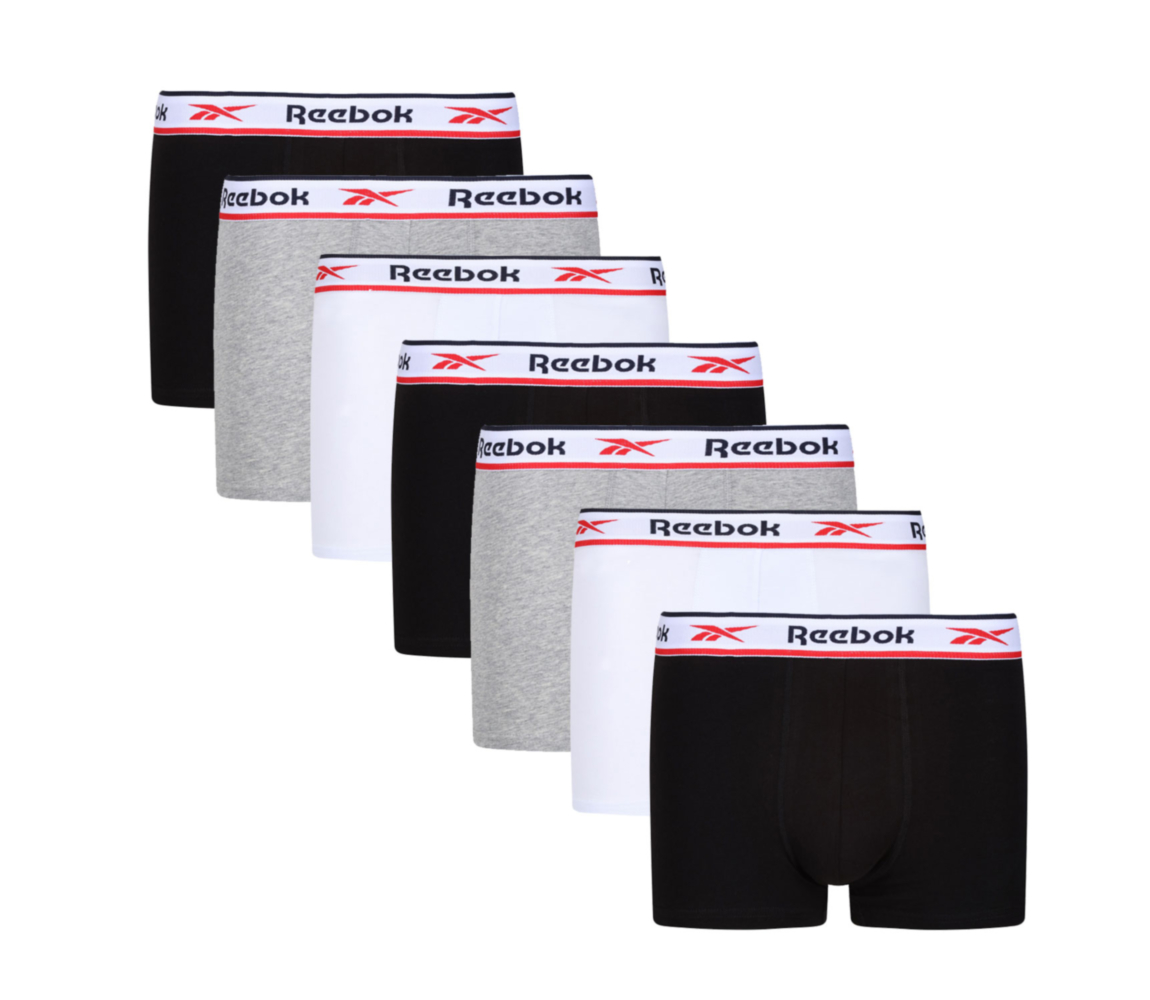 Reebok Mens Trunks Amari 7 Pack Underwear Cloving