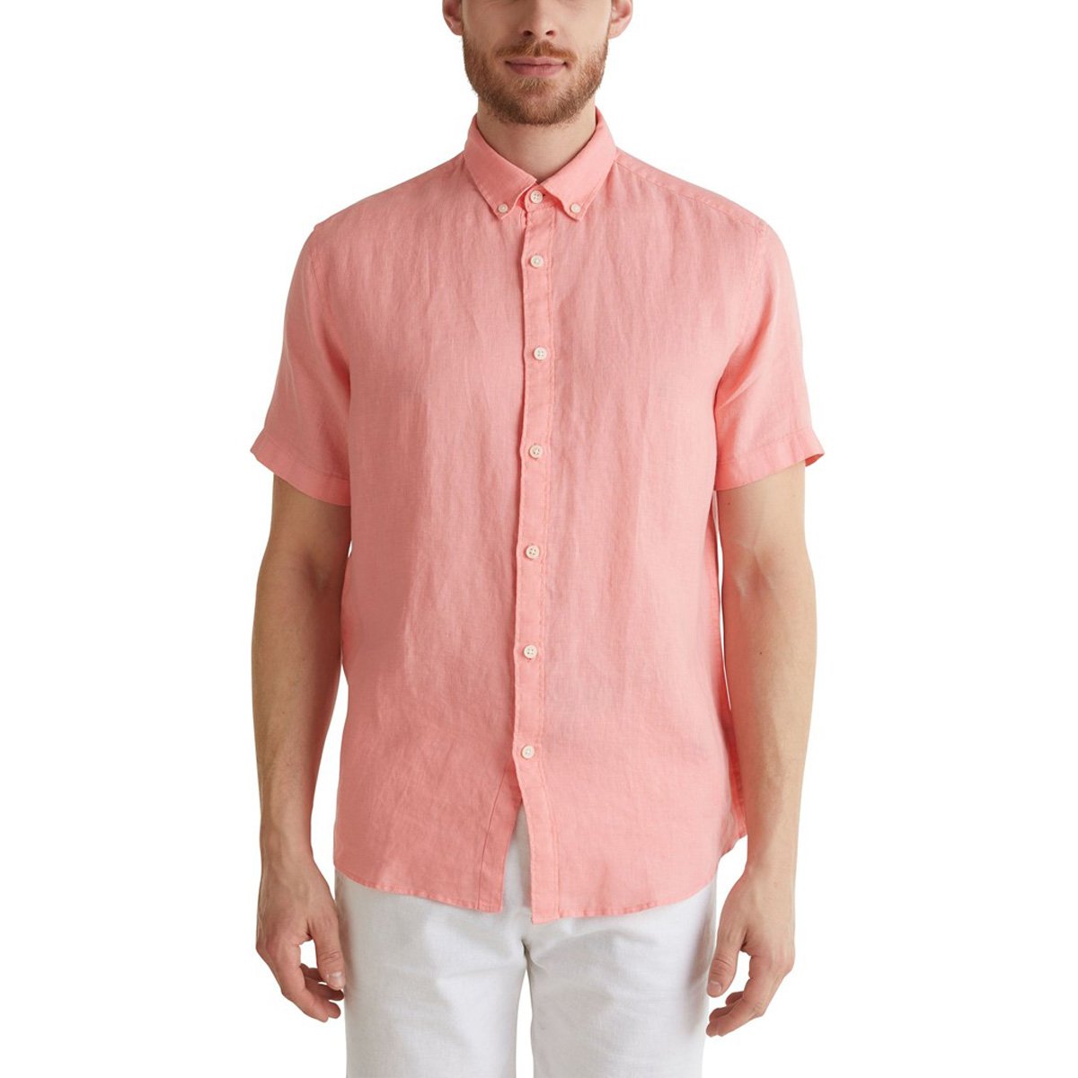Sandalen Schep Sjah Esprit Mens 100% Linen Shirt Short Sleeve Button Down Top | eBay