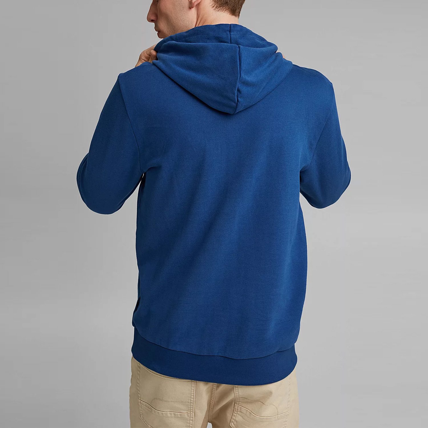 Esprit Mens Hoodie Essentials Sweatshirt With Kangaroo Pockets 100% Cotton Top - Picture 10 of 21