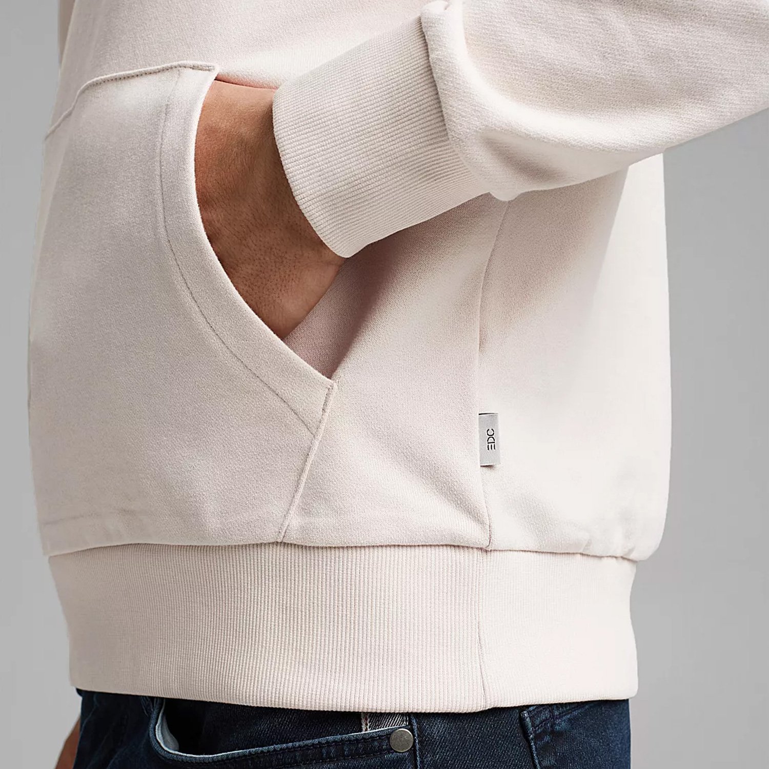 Esprit Mens Hoodie Essentials Sweatshirt With Kangaroo Pockets 100% Cotton Top - Picture 7 of 21