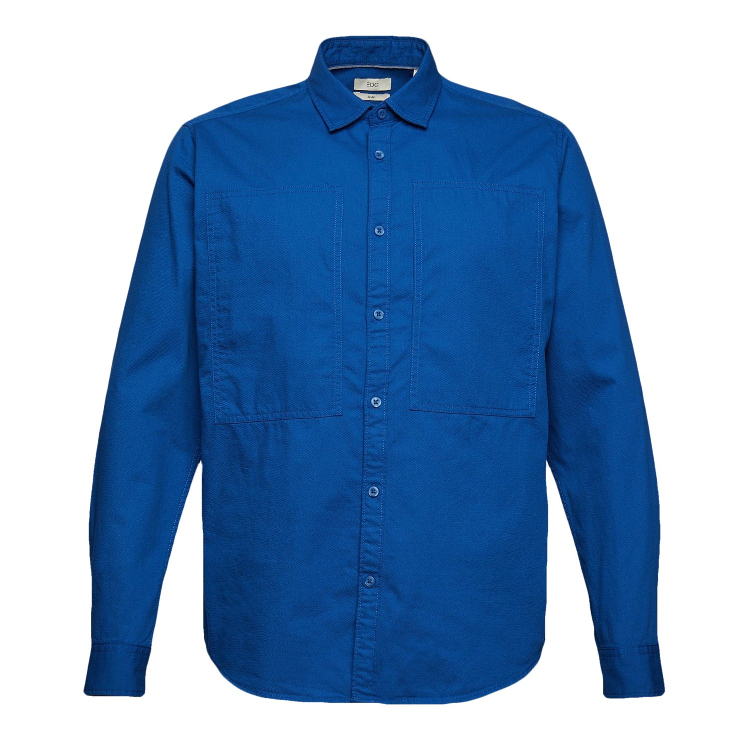 Esprit Mens Shirt Slim Fit Soft Textured Woven 100% Cotton Button Up ...