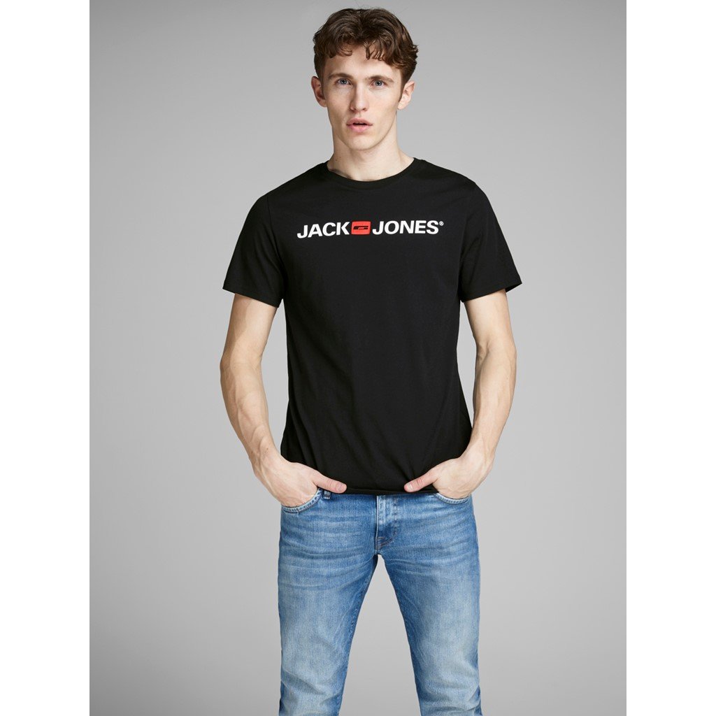 Toeschouwer kalf beschaving Jack And Jones Mens T-Shirt Essentials Classic Logo Solid Slim Fit Soft  Cotton | eBay