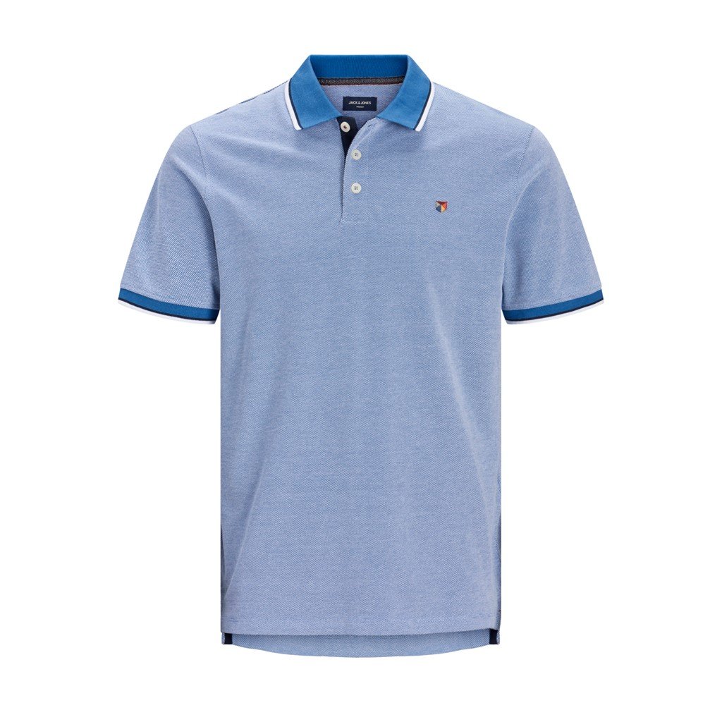 Jack & Jones Bluwin Contrast Tipped Polo - Mens - Blue - Cobalt Blue - Small