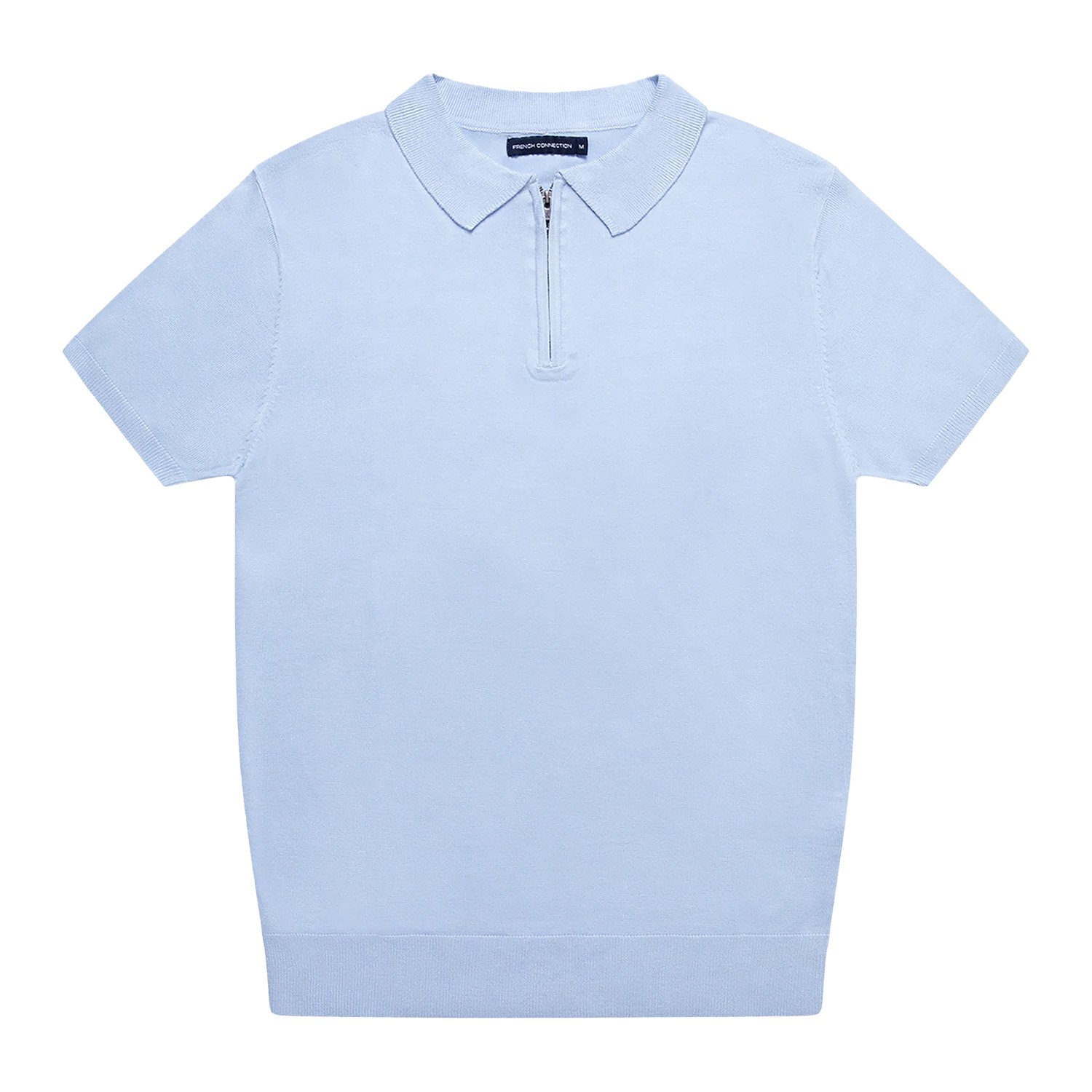 Camisa polo French Connection para hombre con media cremallera | Ajuste regular, mangas cortas - Imagen 7 de 12