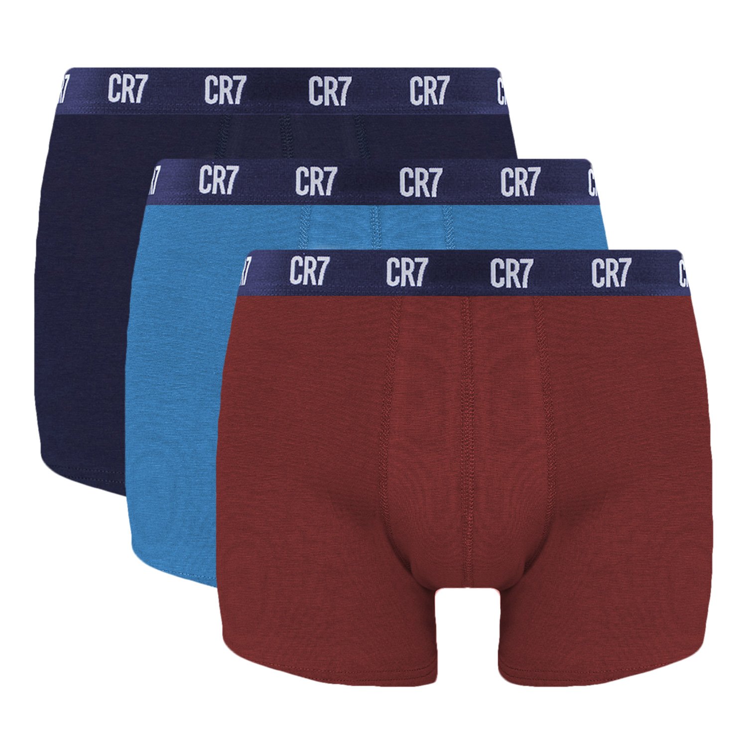 CR7 Boxers 3 Pack Mens Cristiano Ronaldo Basic Cotton Underwear Trunks