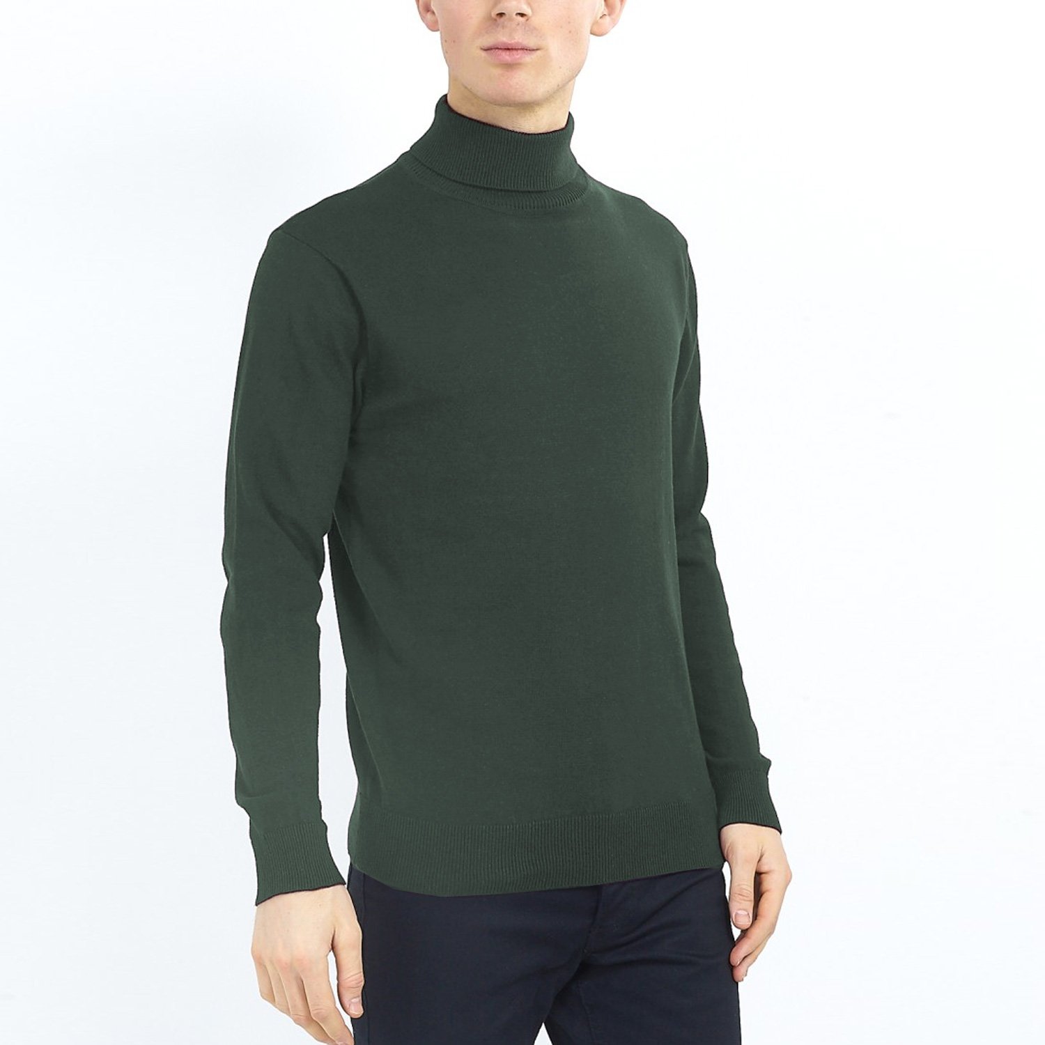 AARHONS Mens Roll Polo Neck Jumper Brave Soul  Pull Over Sweater Top S-XLHUME 