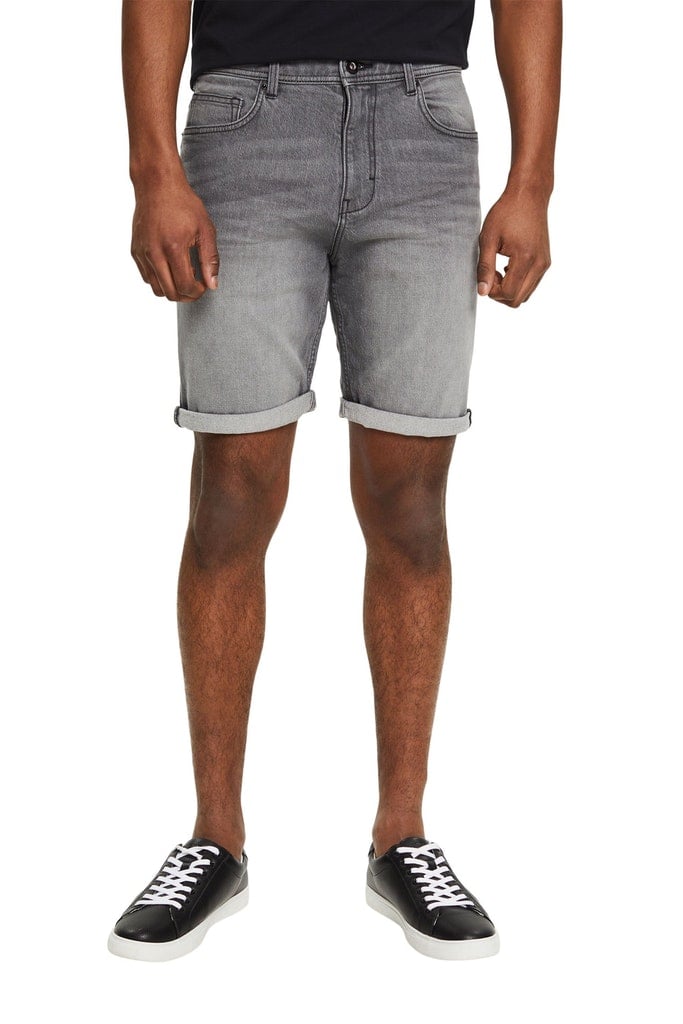 Esprit Mens Denim Shorts Washed Regular Straight Fit Comftable Cotton Bottms