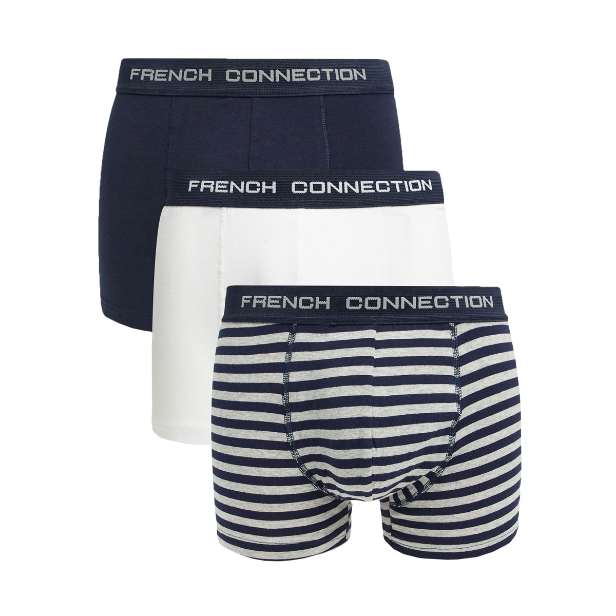French Connection FCUK 3 Pack Cotton Blend Jersey Trunks Size Medium New