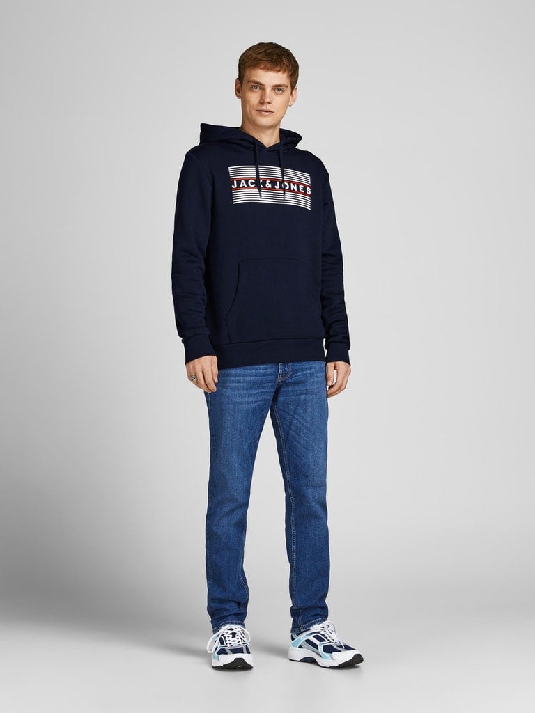 Sudadera con capucha para hombre Jack and Jones Corp estampado con logotipo sudor mezcla algodón jumper básico - Imagen 18 de 88