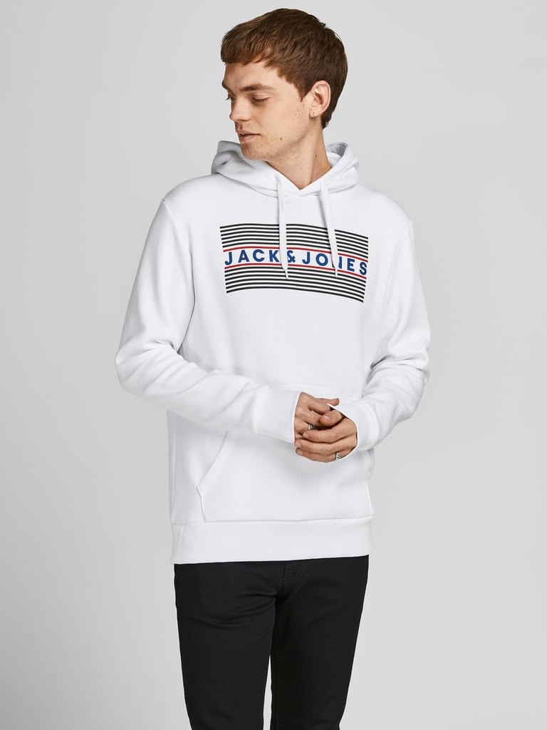 Sudadera con capucha para hombre Jack and Jones Corp estampado con logotipo sudor mezcla algodón jumper básico - Imagen 61 de 88