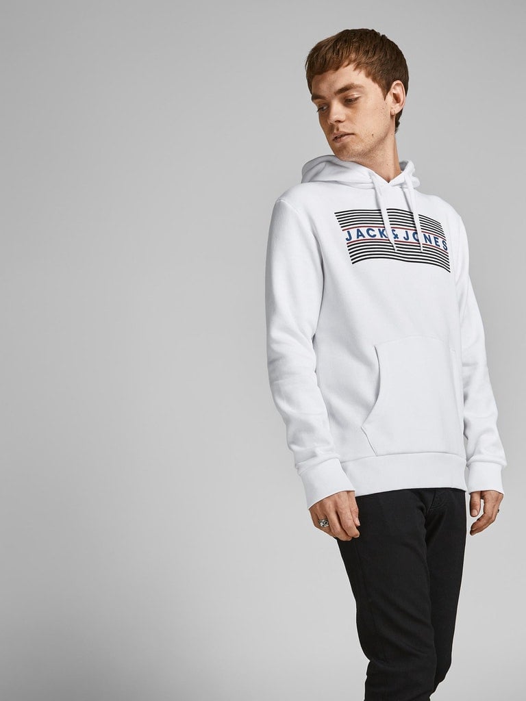 Sudadera con capucha para hombre Jack and Jones Corp estampado con logotipo sudor mezcla algodón jumper básico - Imagen 64 de 88