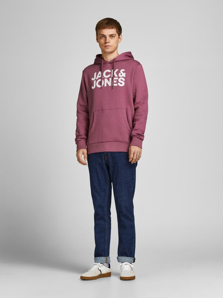 Sudadera con capucha para hombre Jack and Jones Corp estampado con logotipo sudor mezcla algodón jumper básico - Imagen 85 de 88