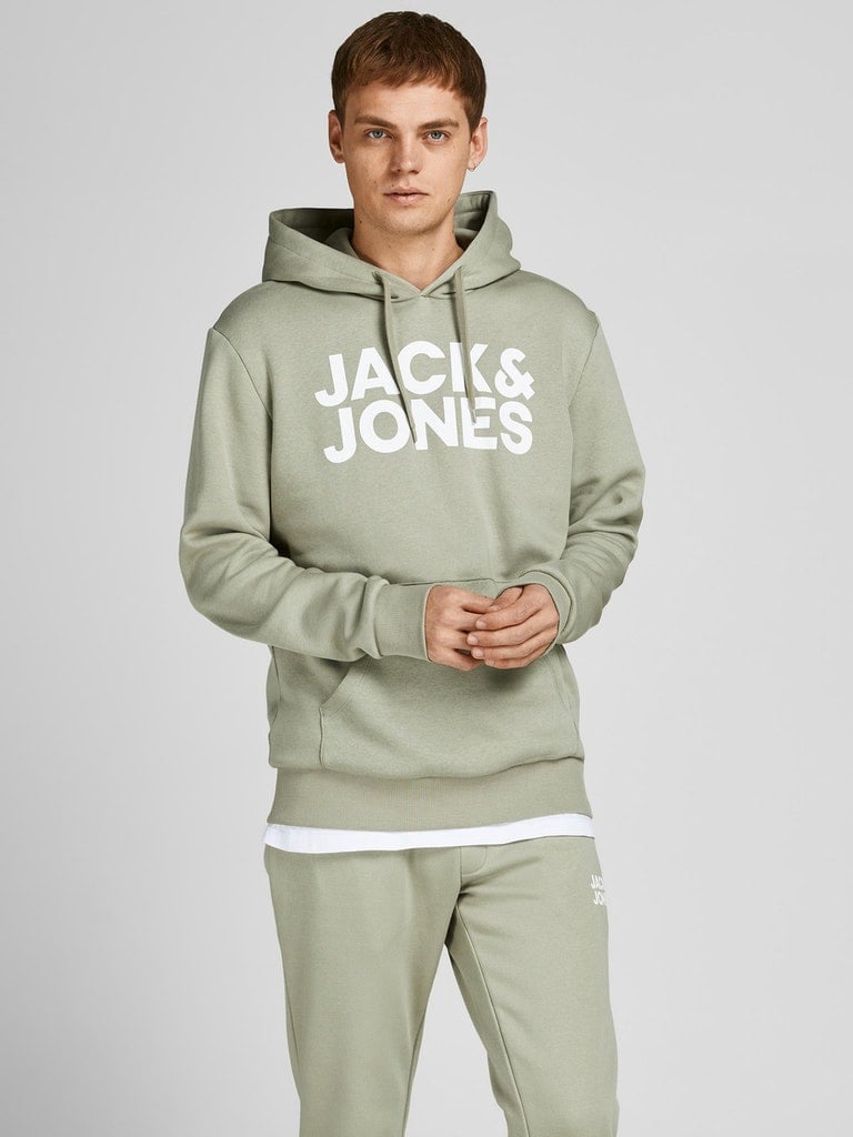 Sudadera con capucha para hombre Jack and Jones Corp estampado con logotipo sudor mezcla algodón jumper básico - Imagen 11 de 88