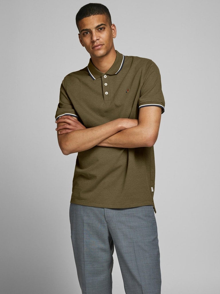 Camisa polo para hombre Jack & Jones Bluwin con punta de contraste premium - Imagen 40 de 74