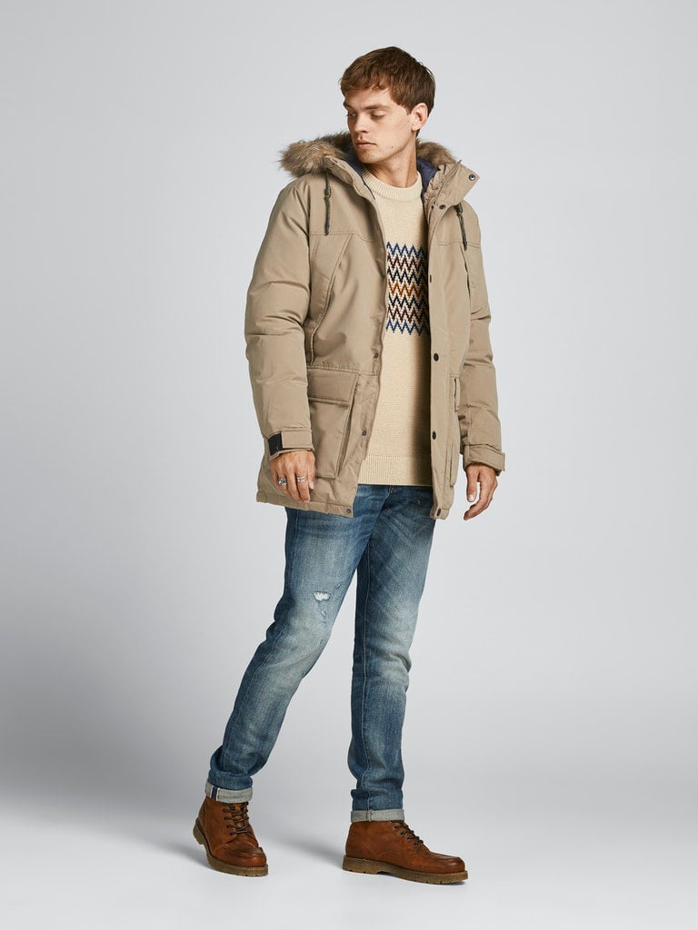 parka jack and jones beige