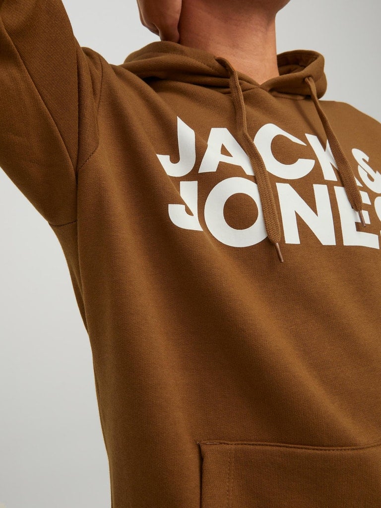 Sudadera con capucha para hombre Jack and Jones Corp estampado con logotipo sudor mezcla algodón jumper básico - Imagen 41 de 88