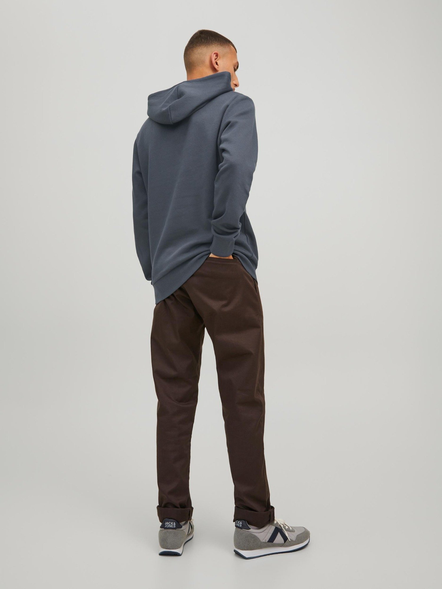 Sudadera con capucha para hombre Jack and Jones Corp estampado con logotipo sudor mezcla algodón jumper básico - Imagen 36 de 88