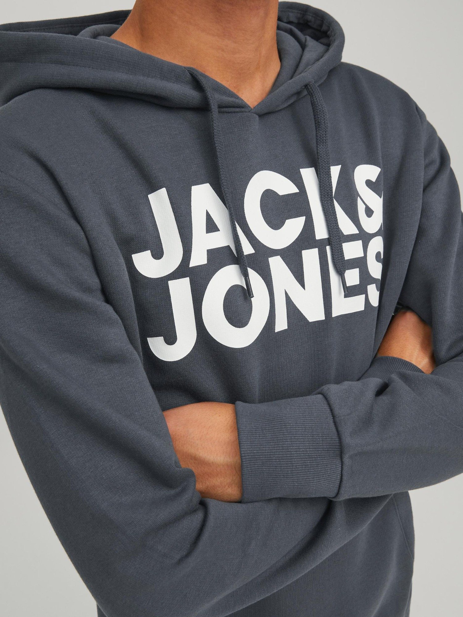 Sudadera con capucha para hombre Jack and Jones Corp estampado con logotipo sudor mezcla algodón jumper básico - Imagen 37 de 88