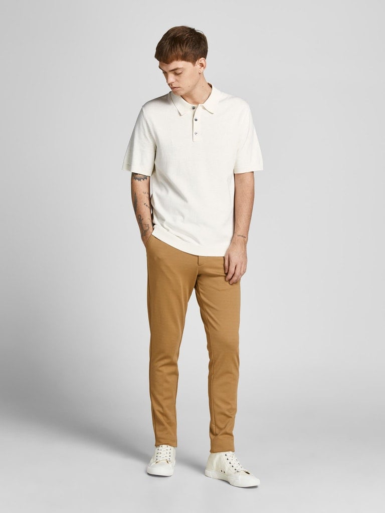 Jack Jones Mens Knitted Polo Laigor Short Sleeve Premium Slim Fit Shirt