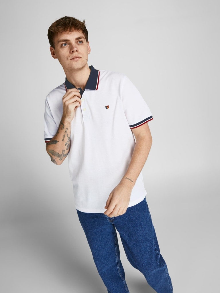 Camisa polo para hombre Jack & Jones Bluwin con punta de contraste premium - Imagen 70 de 74