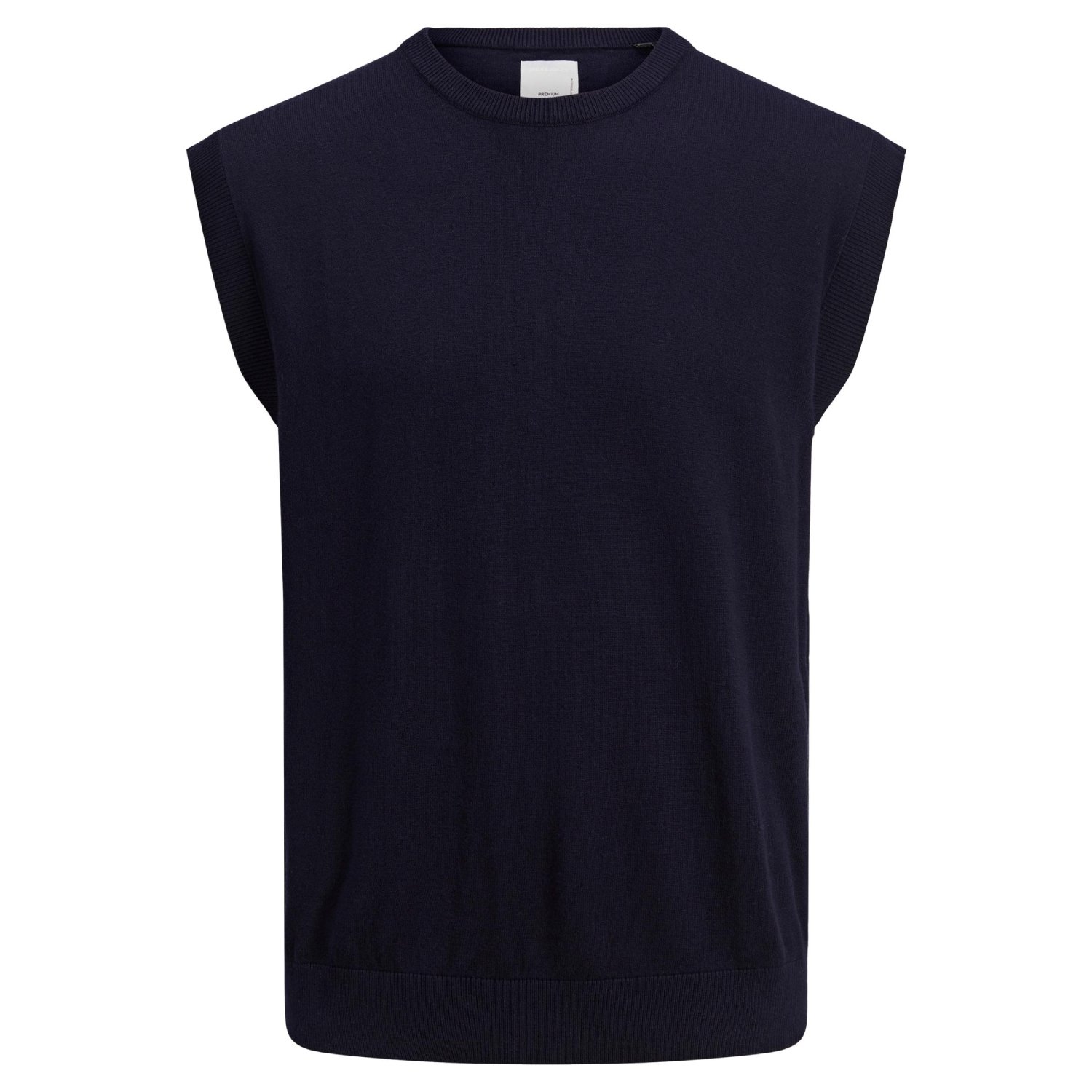 Jack & Jones Mens Vest Blalasse Light Knit Sleeveless Cotton Blend Jumper - Picture 9 of 12
