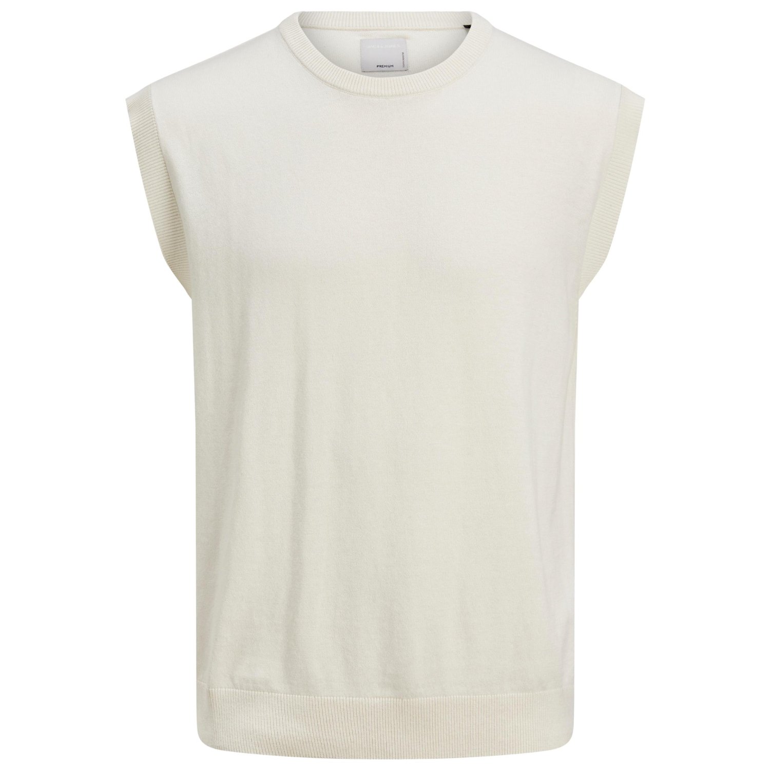 Jack & Jones Mens Vest Blalasse Light Knit Sleeveless Cotton Blend Jumper - Picture 1 of 12