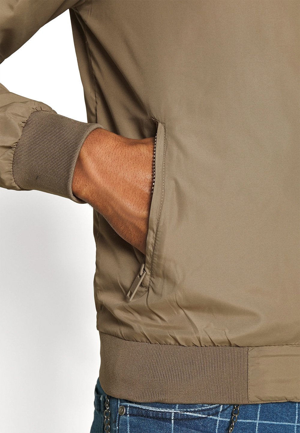 Brave Soul Hombre Bomber Chaqueta Sanjay Manga Larga con Cremallera Poliéster - Imagen 34 de 42