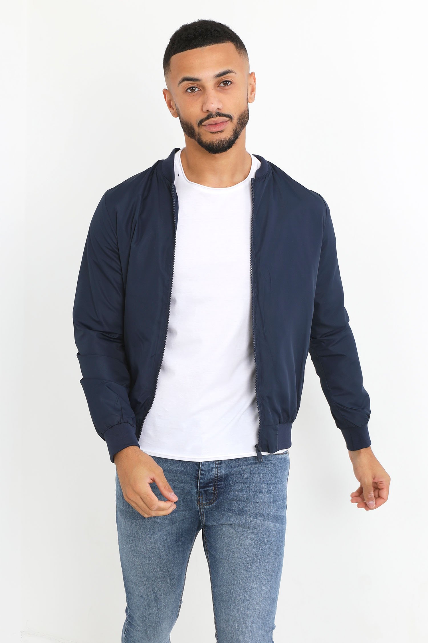 Brave Soul Hombre Bomber Chaqueta Sanjay Manga Larga con Cremallera Poliéster - Imagen 41 de 42