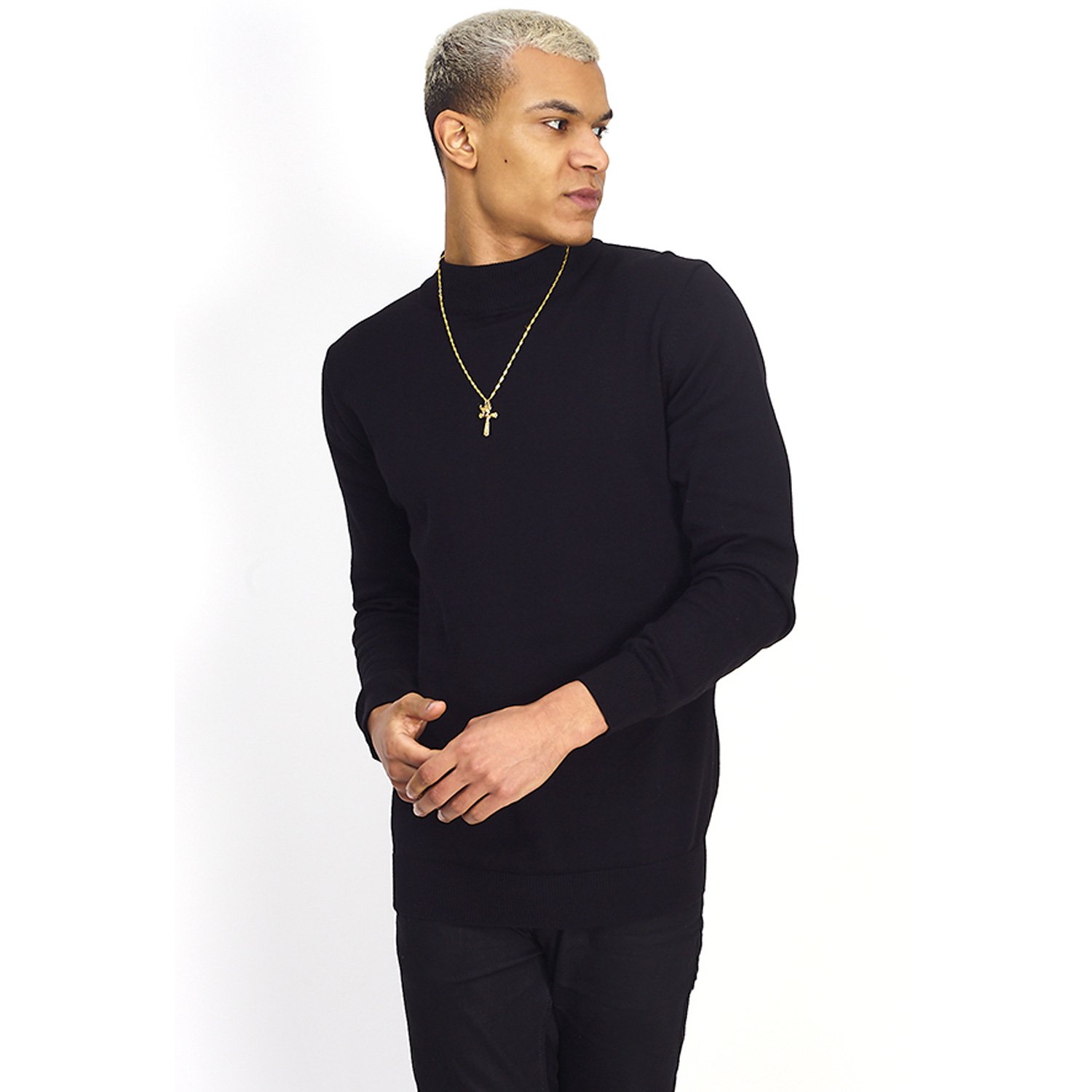 Suéter Brave Soul para Hombre Cuello de Tortuga Liso Básico 100% Algodón Pull Over - Imagen 17 de 34