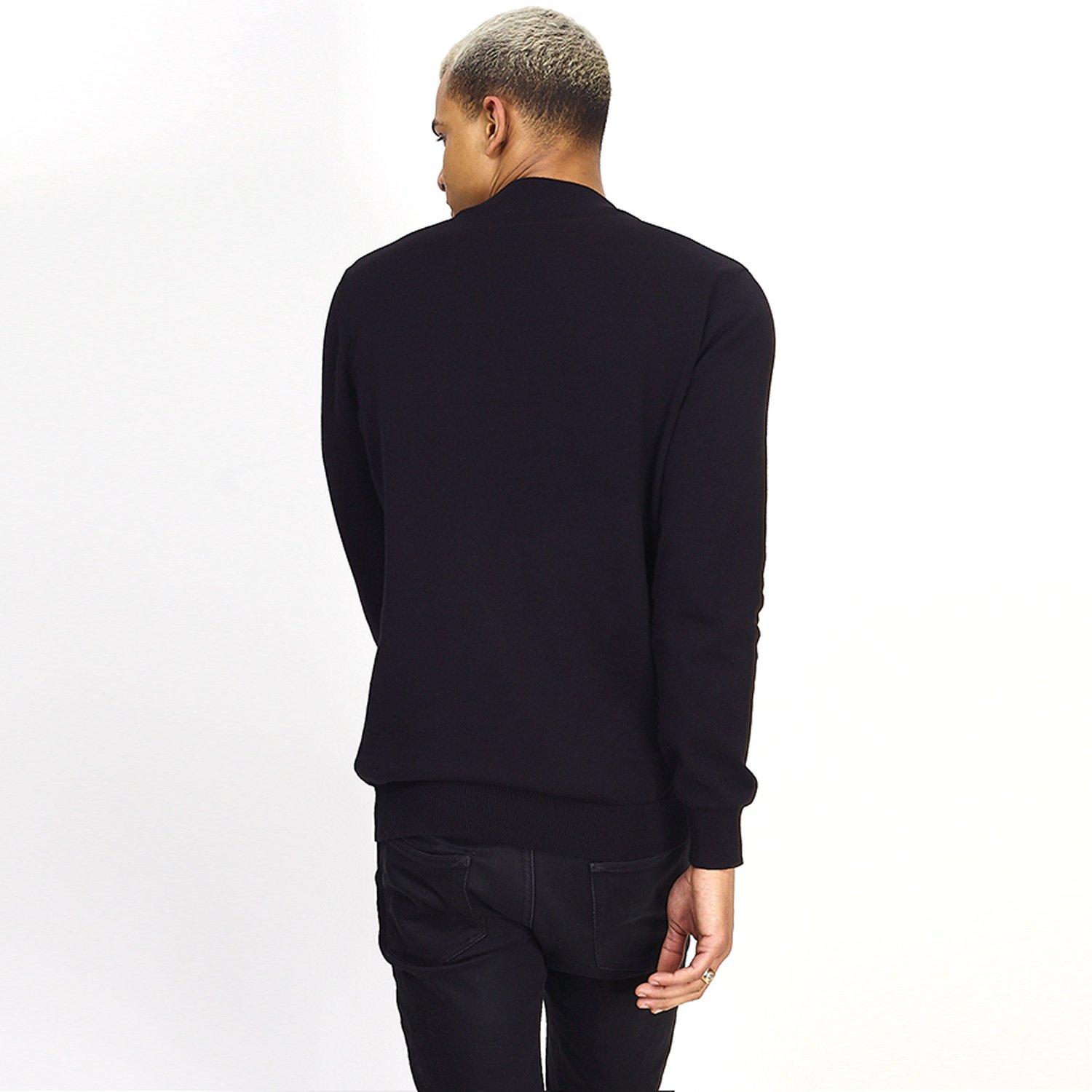 Brave soul Mens Turtle Neck Jumper Plain Basic 100% Cotton Pull Over ...