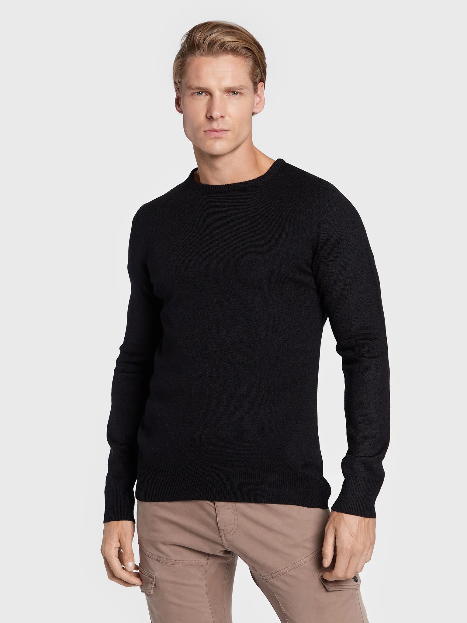 Maglione uomo Brave Soul manica lunga regular fit parsec girocollo maglia top - Foto 9 di 36