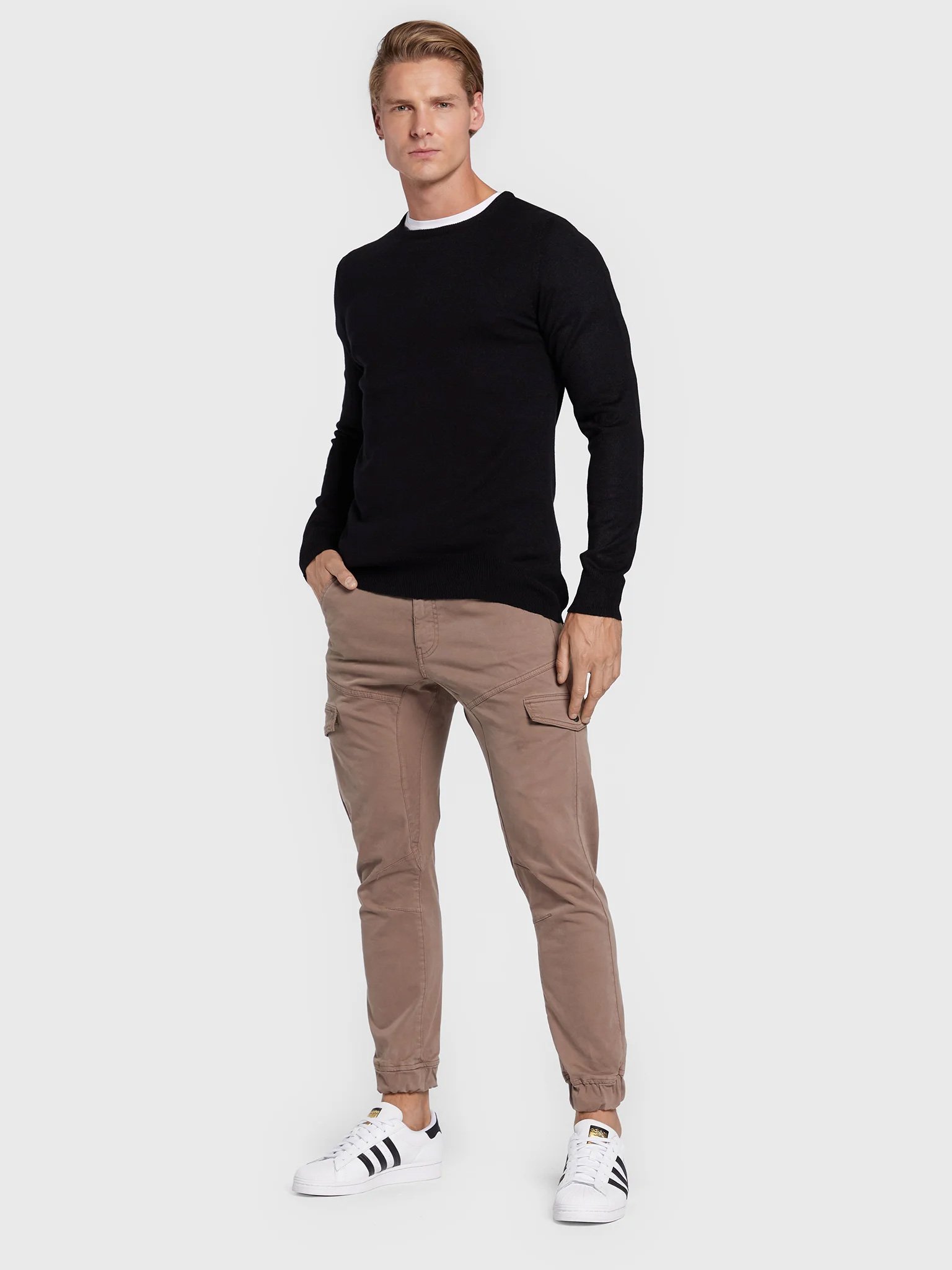 Maglione uomo Brave Soul manica lunga regular fit parsec girocollo maglia top - Foto 11 di 36