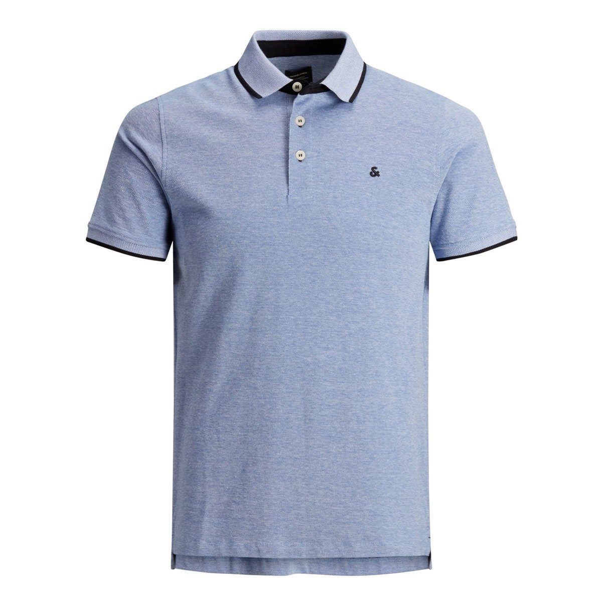 Jack & Jones Paulos Contrast Tipped Polo - Mens - Blue - Dusky Blue - X-Small