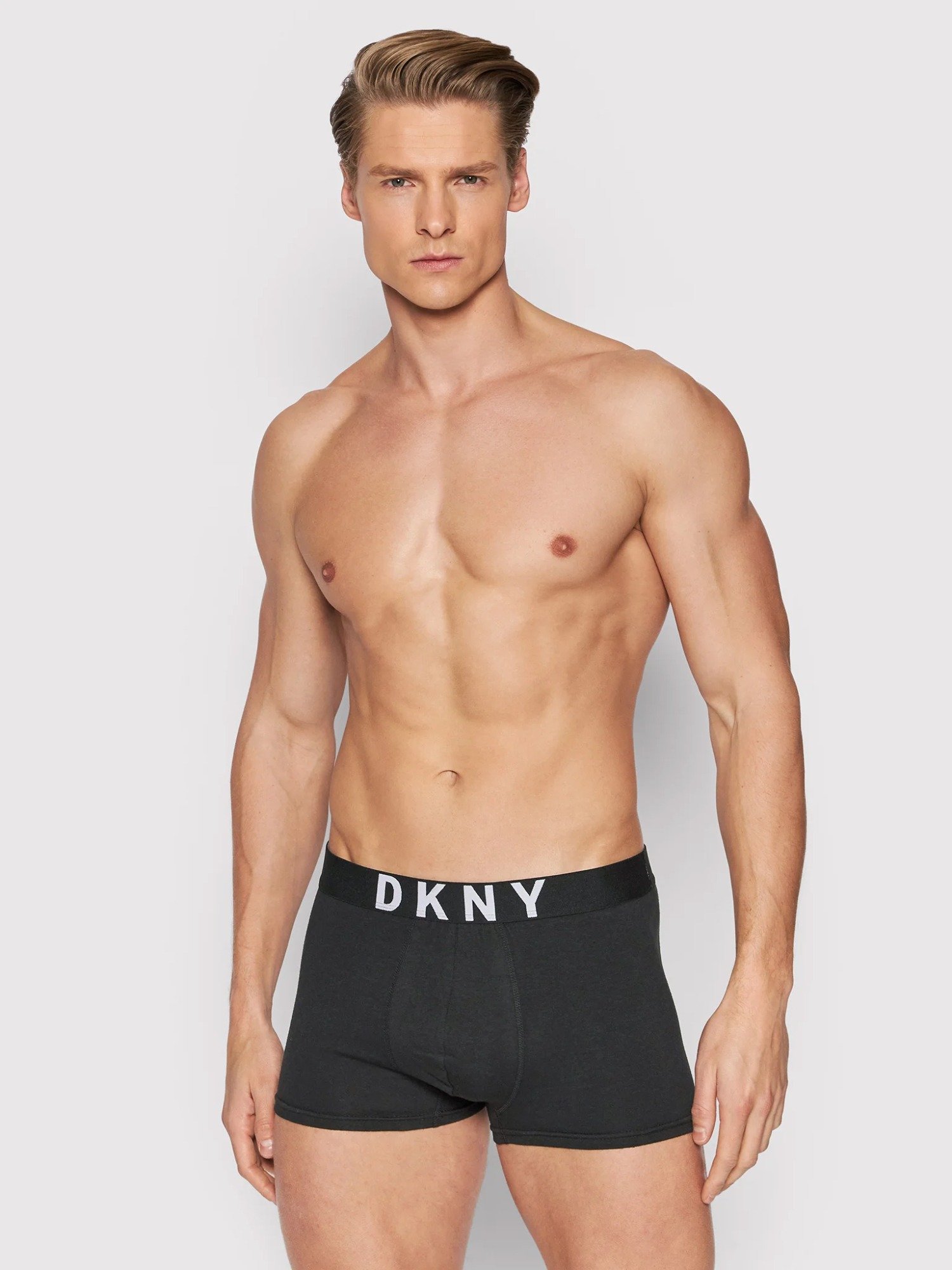  DKNY Men's Walpi Soft 5 Pack Boxer Briefs - Black/Grey