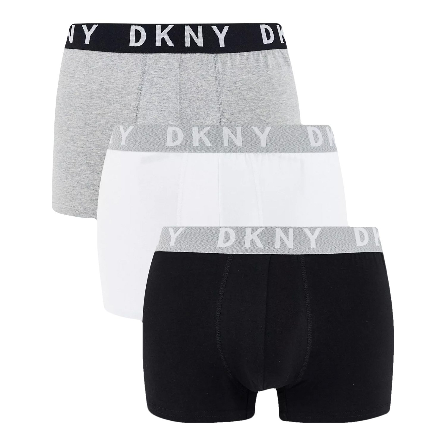 DKNY Mens Boxers 3 Pack Underwear Seattle Cotton Blend Desginer Logo Trunks